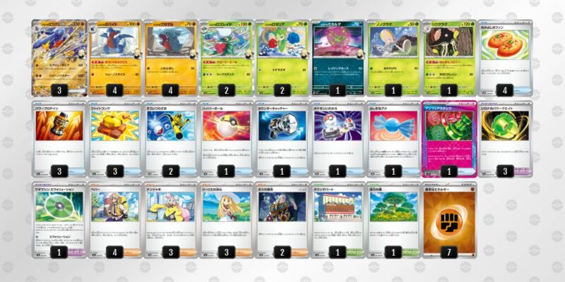 【シロナのガブリアスex】ジムバトル優勝デッキレシピ