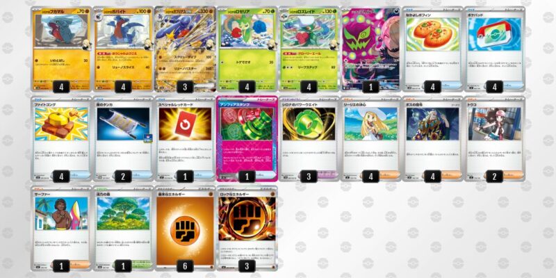 【シロナのガブリアスex】ジムバトル優勝デッキレシピ