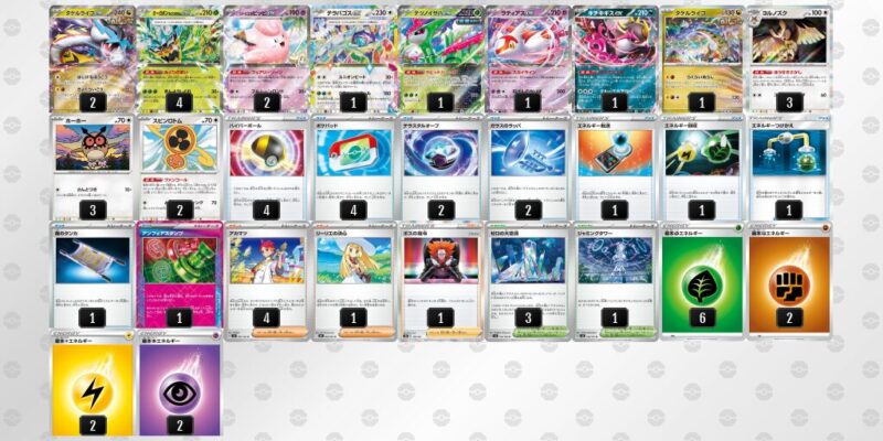 【タケルライコex】ジムバトル優勝デッキレシピ