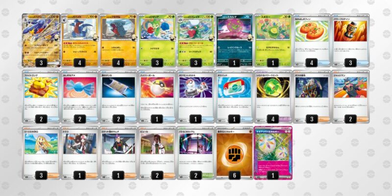 【シロナのガブリアスex】ジムバトル優勝デッキレシピ