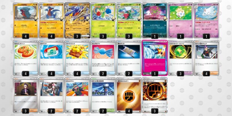 【シロナのガブリアスex】ジムバトル優勝デッキレシピ