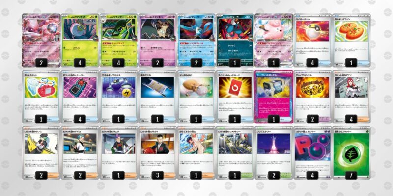 【ロケット団のミュウツーex】ジムバトル優勝デッキレシピ