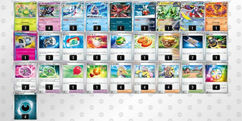 【メガユキメノコex】ジムバトル優勝デッキレシピ