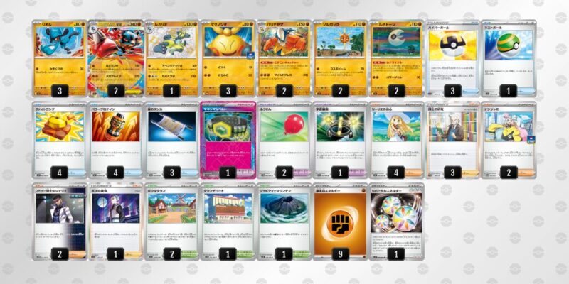 【メガルカリオex】ジムバトル優勝デッキレシピ