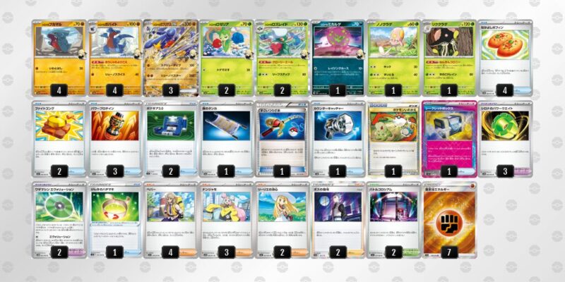 【シロナのガブリアスex】ジムバトル優勝デッキレシピ
