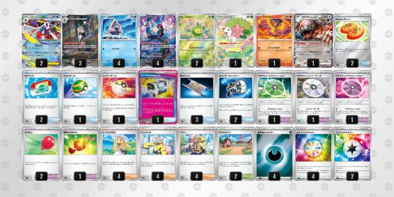 【メガユキメノコex】ジムバトル優勝デッキレシピ