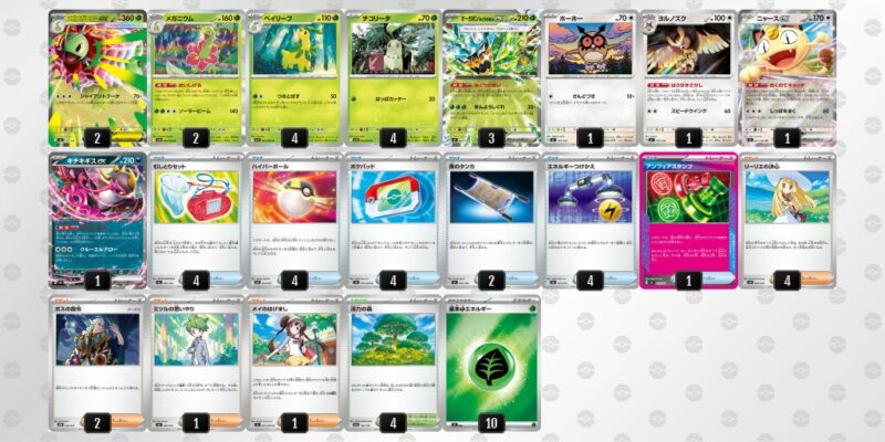 【メガメガニウムex】ジムバトル優勝デッキレシピ