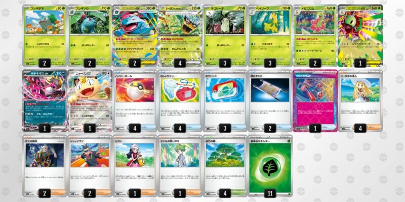 【メガフシギバナex】ジムバトル優勝デッキレシピ