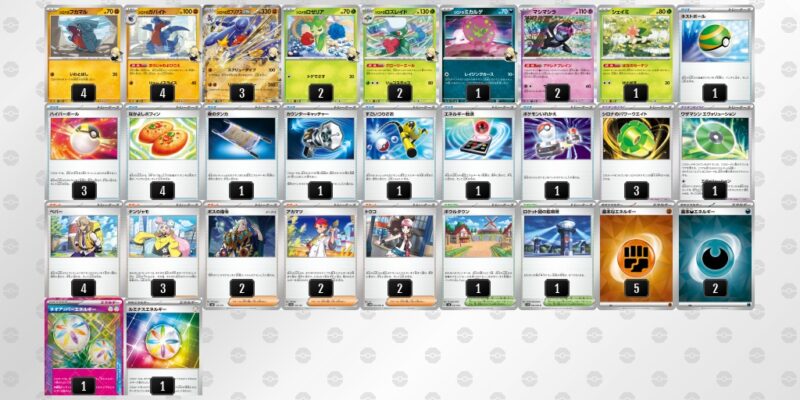 【シロナのガブリアスex】ジムバトル優勝デッキレシピ