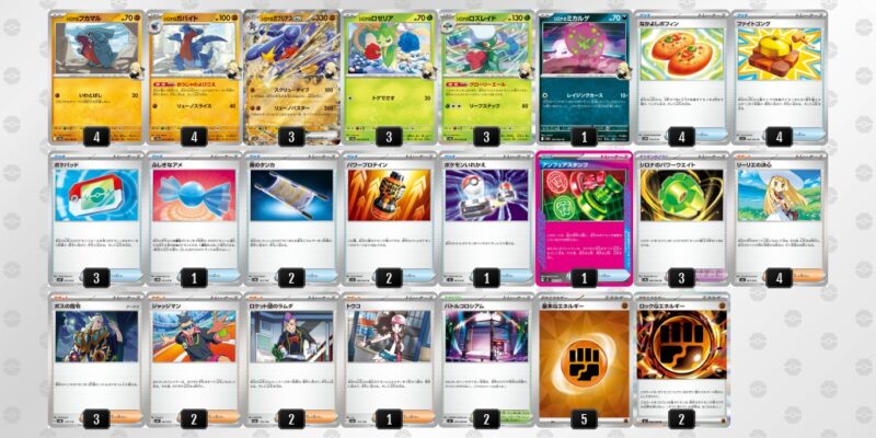 【シロナのガブリアスex】ジムバトル優勝デッキレシピ