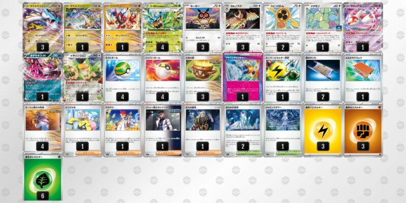 【タケルライコex】ジムバトル優勝デッキレシピ